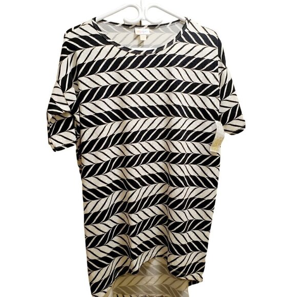 BLACK and white striped Casual Blouse. NWT - Picture 4 of 5